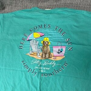 Simply, southern salty buddy, aqua golden doodle T-shirt